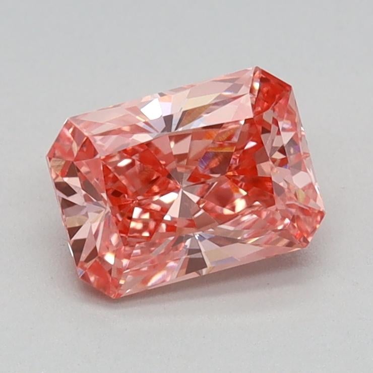 0.69 Ct. Fancy Vivid Pink Radiant Lab Grown Diamond