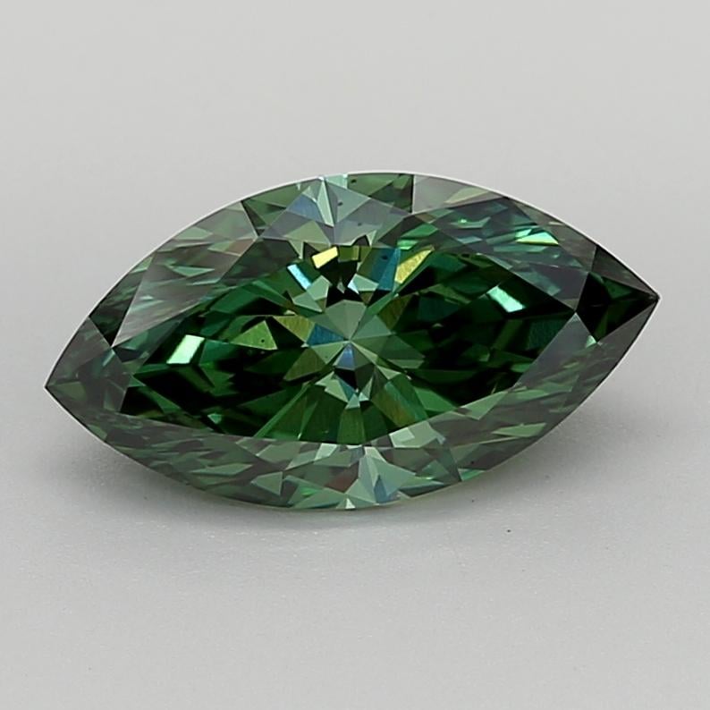2.35 Ct. Fancy Vivid  Green Marquise Lab Grown Diamond