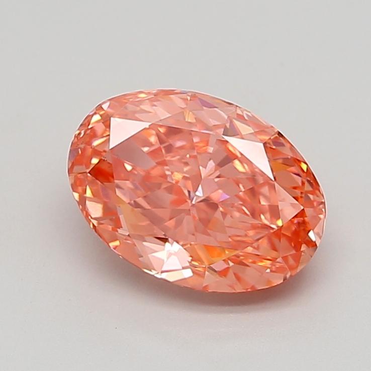 2.56 Ct. Fancy Vivid  Pink Oval Lab Grown Diamond