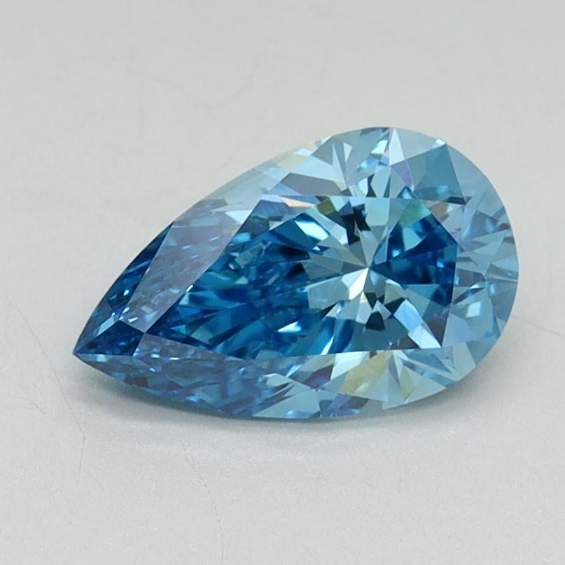 1.03 Ct. Fancy Vivid Blue Pear Lab Grown Diamond