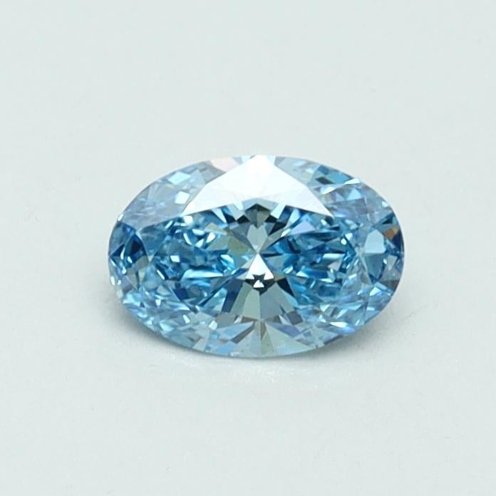 0.33 Ct. Fancy Vivid Blue Oval Lab Grown Diamond
