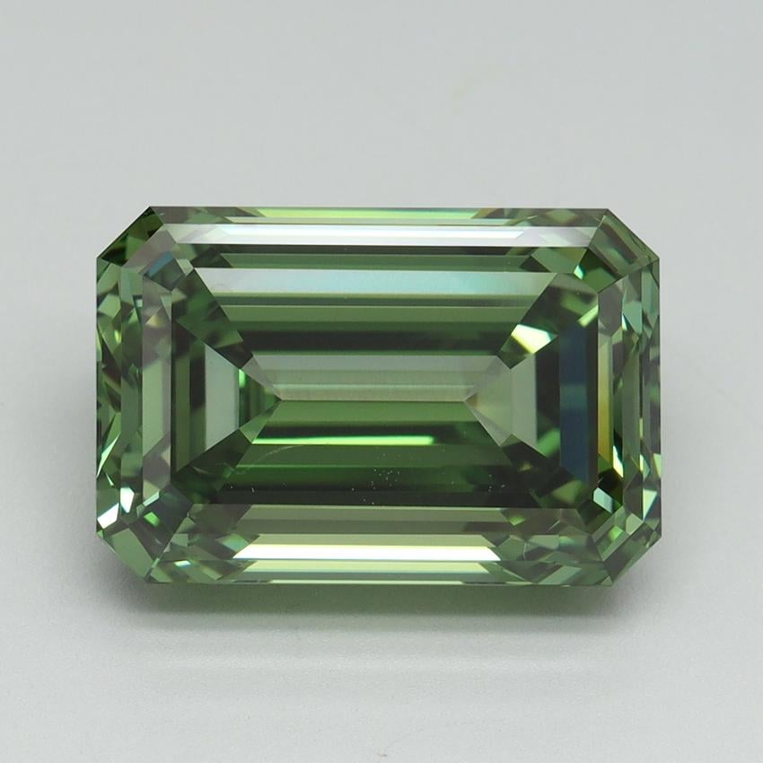 7.09 Ct. Fancy Vivid Green Emerald Lab Grown Diamond