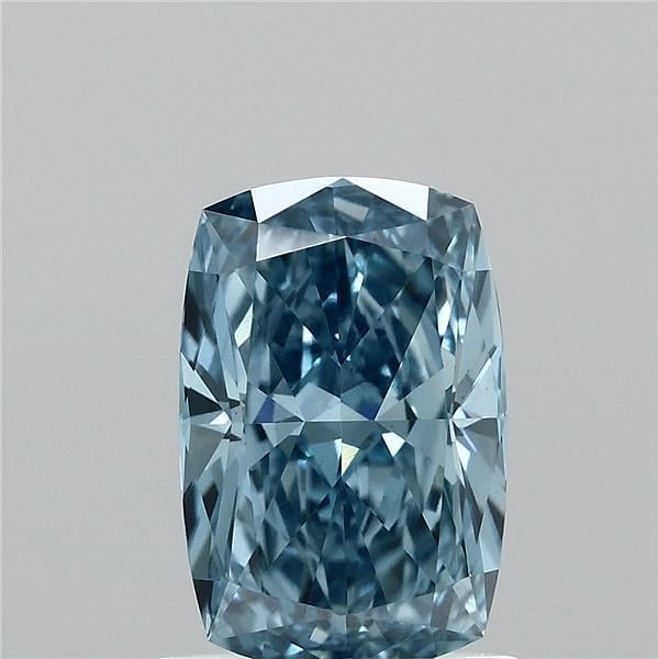 1.07 Ct. Fancy Vivid  Blue Cushion Lab Grown Diamond