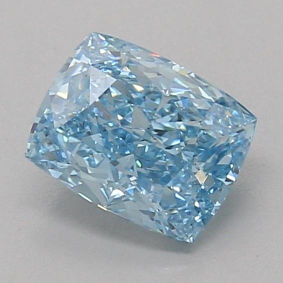 1.43 Ct. Fancy Vivid Blue Cushion Lab Grown Diamond