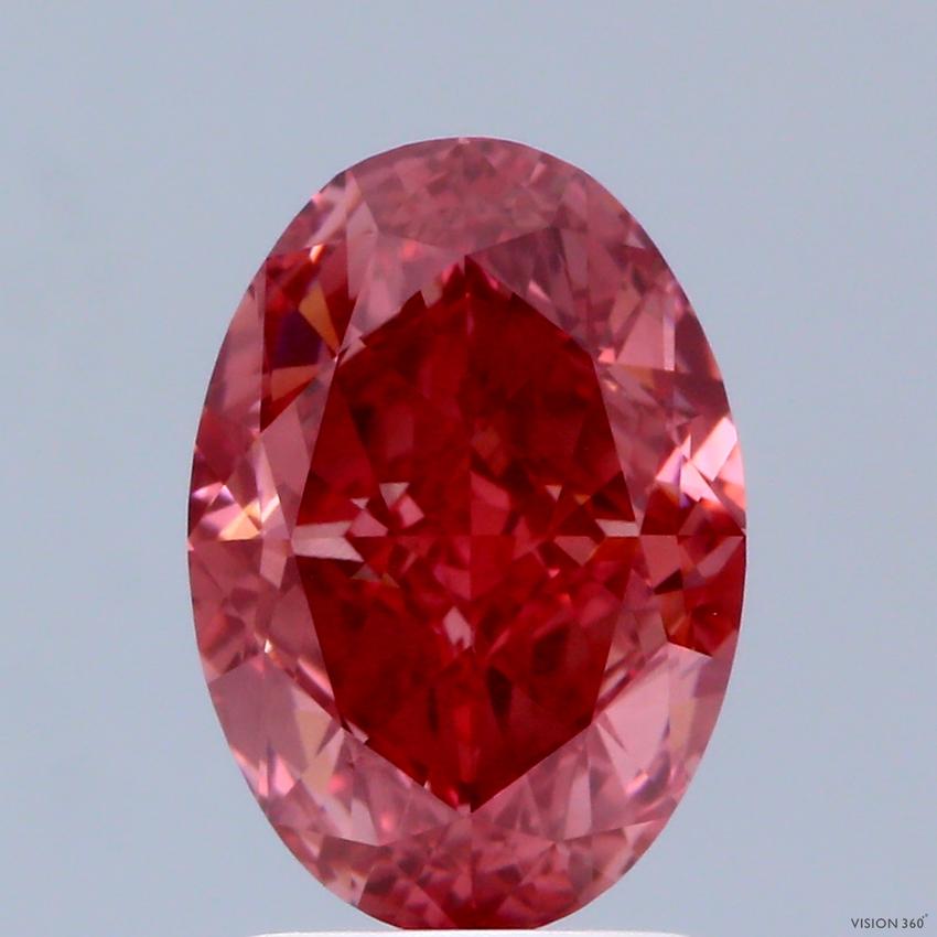 3.14 Ct. Fancy Vivid Pink Oval Lab Grown Diamond