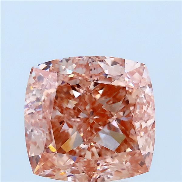 3.04 Ct. Fancy Vivid Pink Cushion Lab Grown Diamond