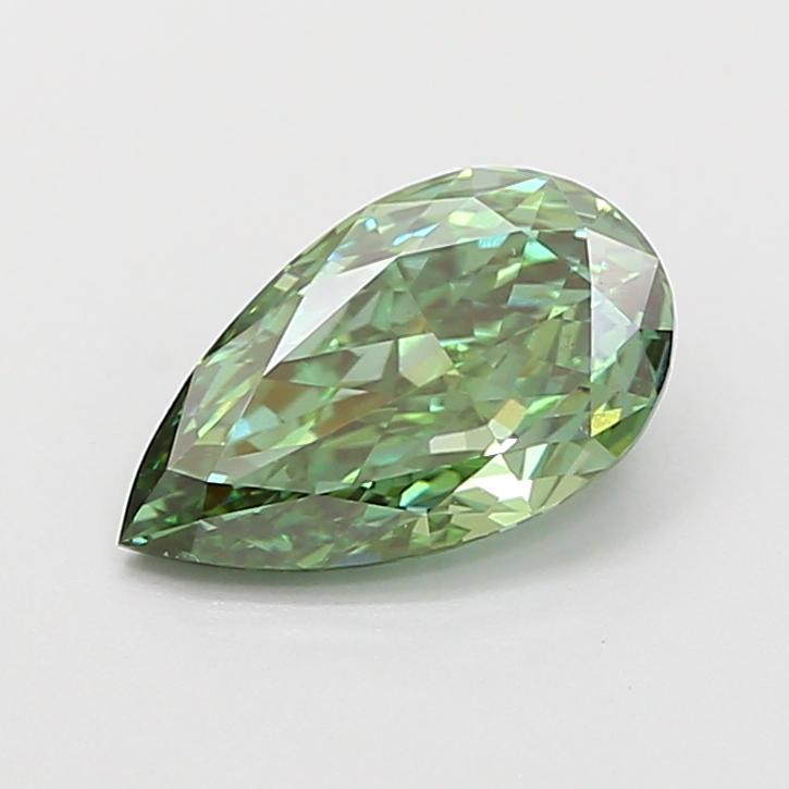 1.13 Ct. Fancy Vivid Green Pear Lab Grown Diamond