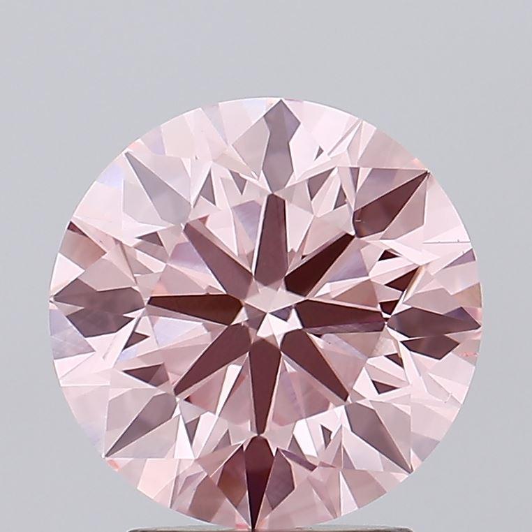 2.55 Ct. Fancy Intense Pink Round Lab Grown Diamond