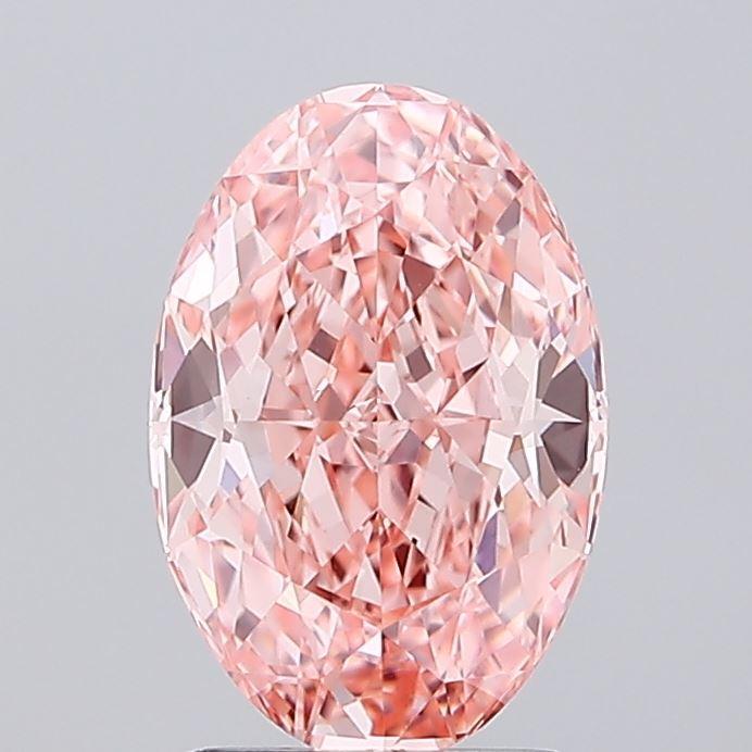 2.02 Ct. Fancy Vivid Pink Oval Lab Grown Diamond