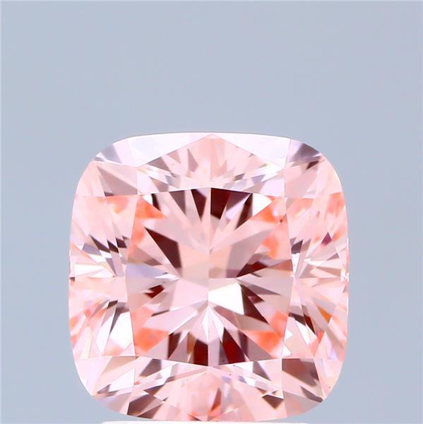 2.56 Ct. Fancy Intense Pink Cushion Lab Grown Diamond
