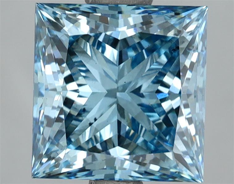 3.17 Ct. Fancy Vivid Blue Princess Lab Grown Diamond