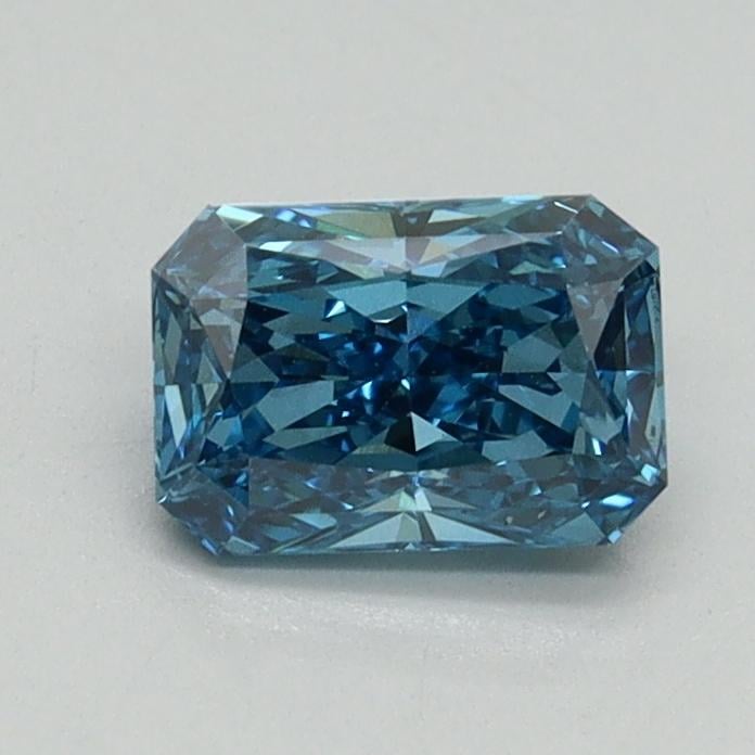 0.71 Ct. Fancy Vivid Malibu Blue Radiant Lab Grown Diamond