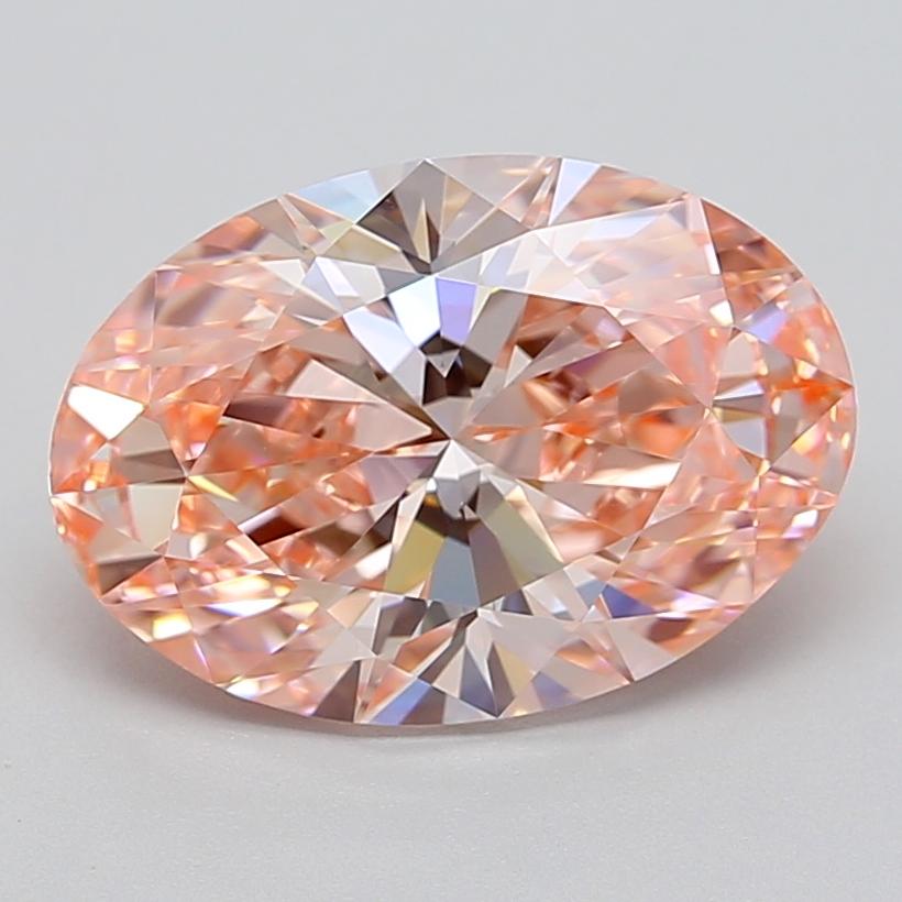 4.76 Ct. Fancy Vivid Pink Oval Lab Grown Diamond