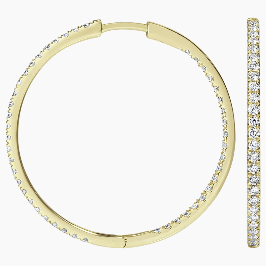 Medium Perfect Hoop Lab Diamond Earrings
