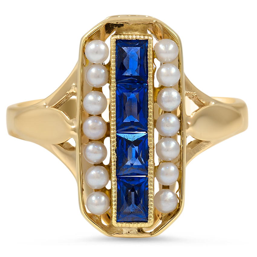 Art Deco Sapphire Vintage Ring