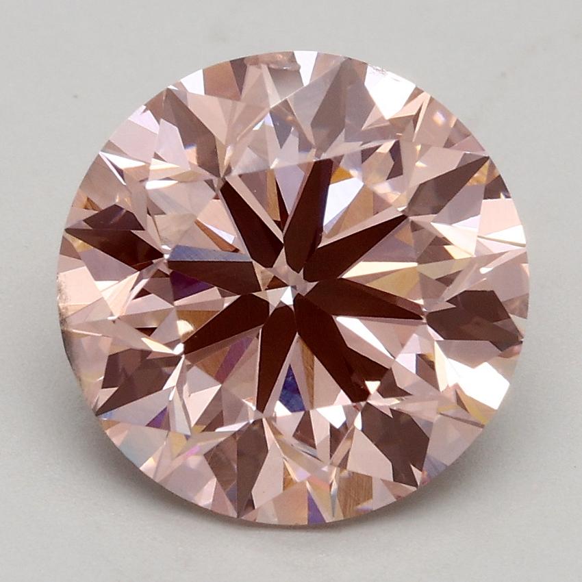 3.00 Ct. Fancy Intense Pink Round Lab Grown Diamond