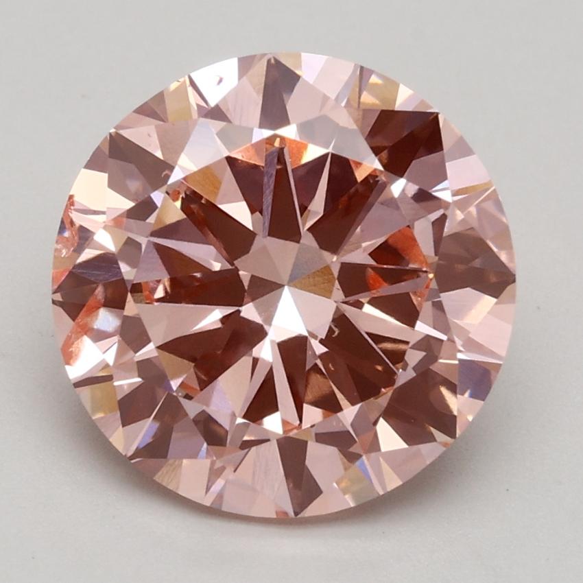 3.01 Ct. Fancy Intense Pink Round Lab Grown Diamond
