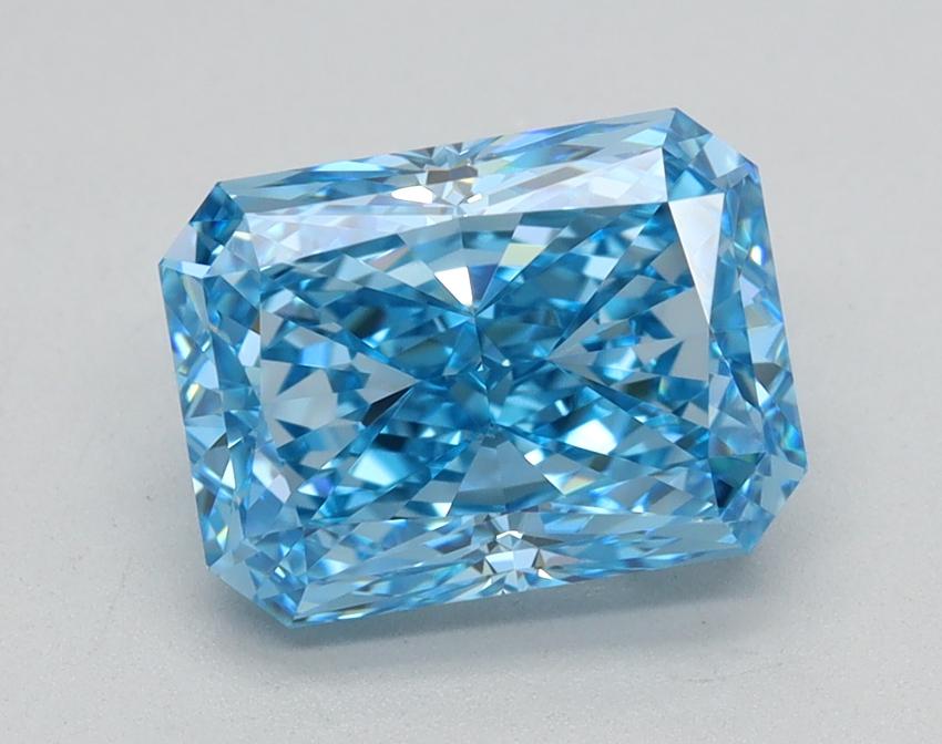 2.02 Ct. Fancy Vivid Blue Radiant Lab Grown Diamond