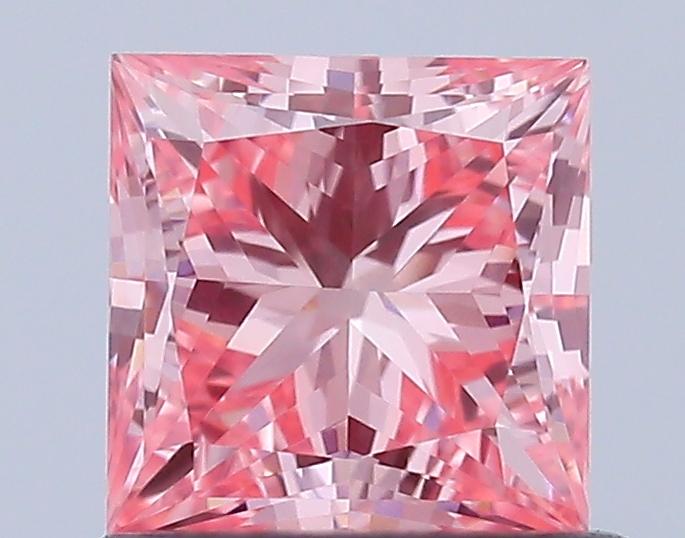 0.80 Ct. Fancy Vivid Pink Princess Lab Grown Diamond