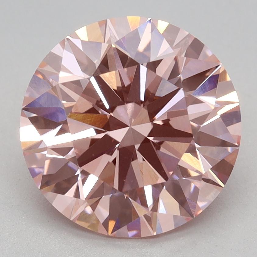 2.33 Ct. Fancy Vivid Pink Round Lab Grown Diamond