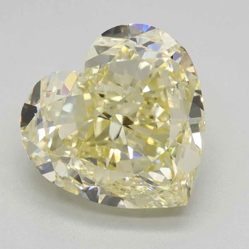 3.14 Ct. Fancy Light Yellow Heart Lab Grown Diamond