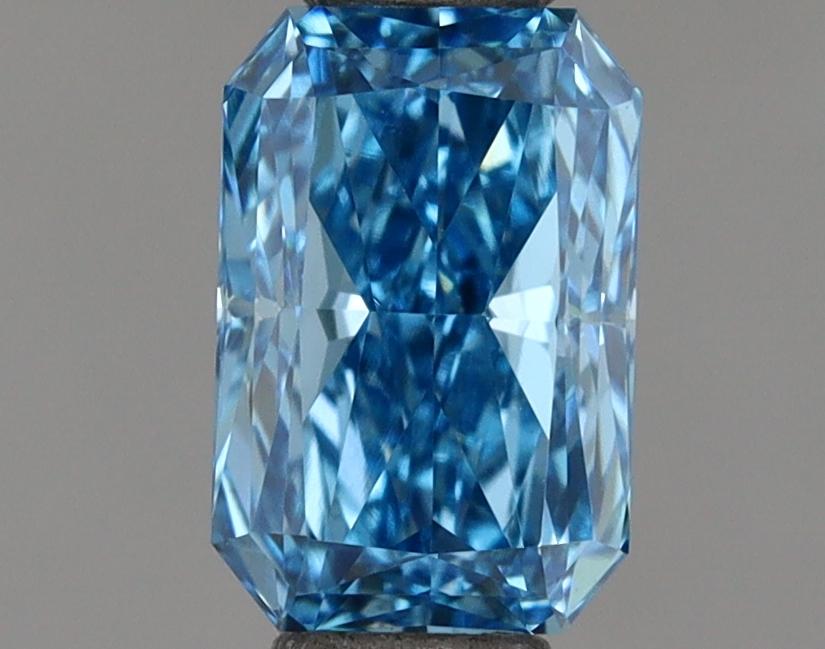 0.66 Ct. Fancy Vivid Blue Radiant Lab Grown Diamond