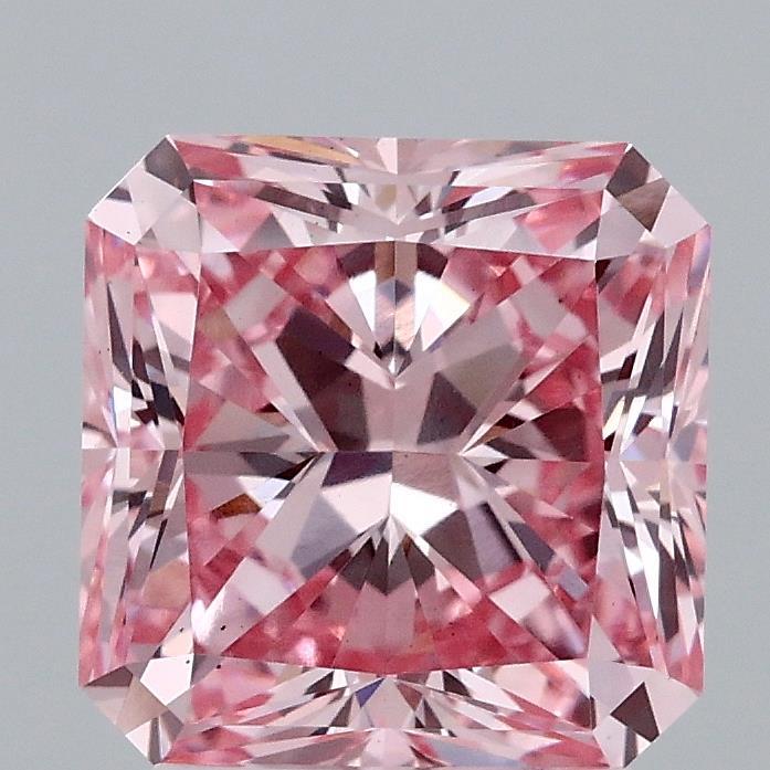 2.73 Ct. Fancy Intense Pink Radiant Lab Grown Diamond
