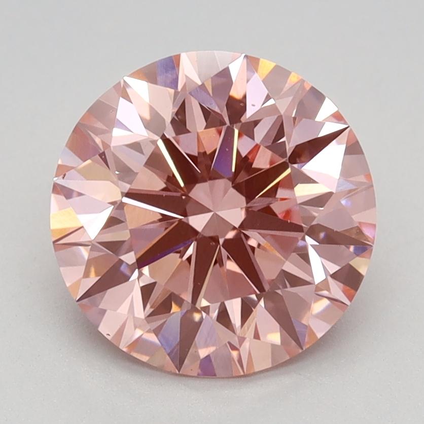 2.02 Ct. Fancy Vivid Pink Round Lab Grown Diamond