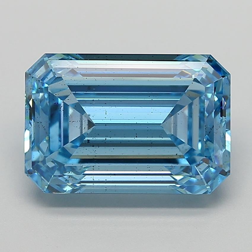 7.68 Ct. Fancy Vivid  Green Emerald Lab Grown Diamond