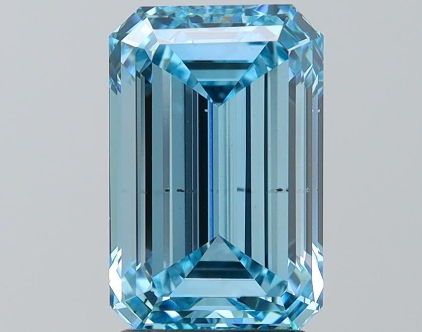 3.00 Ct. Fancy Intense Blue Emerald Lab Grown Diamond