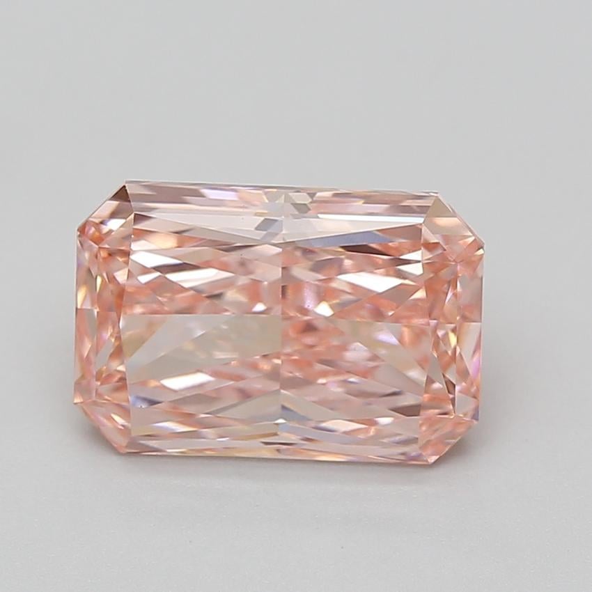 4.08 Ct. Fancy Vivid Pink Radiant Lab Grown Diamond
