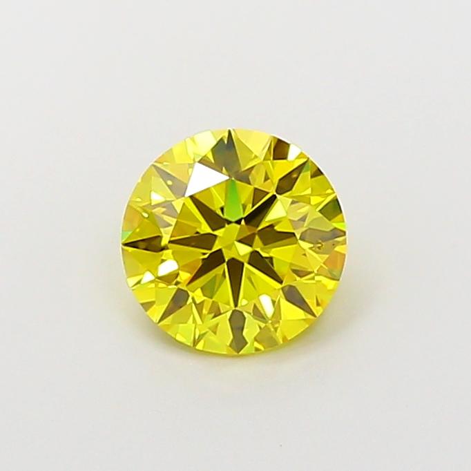 1.03 Ct. Fancy Vivid Yellow Round Lab Grown Diamond