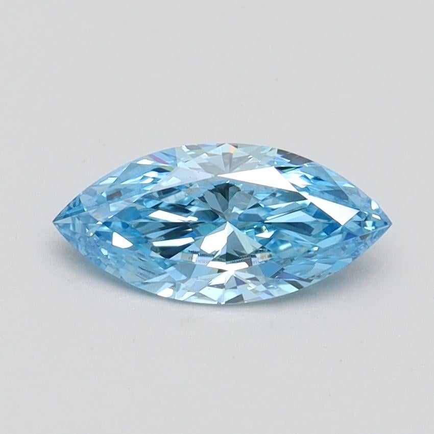 0.70 Ct. Fancy Vivid Blue Marquise Lab Grown Diamond