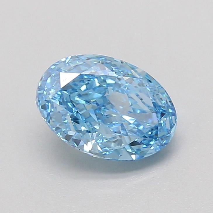 1.58 Ct. Fancy Vivid Blue Oval Lab Grown Diamond