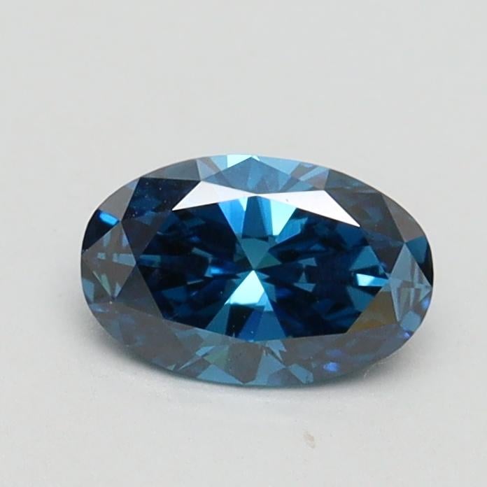 0.52 Ct. Fancy Vivid Blue Oval Lab Grown Diamond