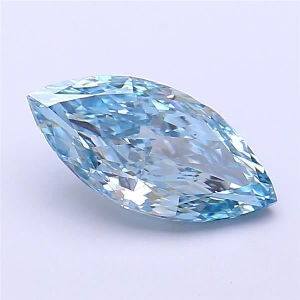 1.55 Ct. Fancy Vivid Blue Marquise Lab Grown Diamond