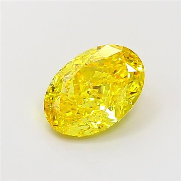 2.13 Ct. Fancy Vivid  Yellow Oval Lab Grown Diamond
