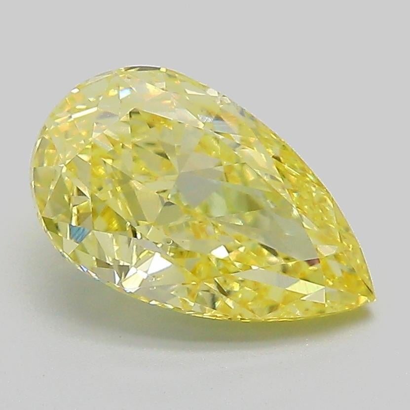 2.09 Ct. Fancy Intense  Yellow Pear Lab Grown Diamond