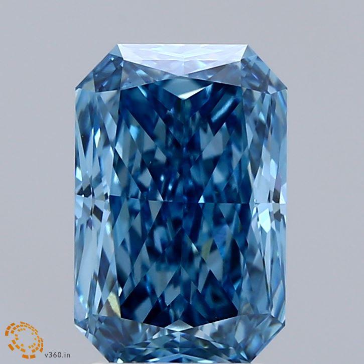2.99 Ct. Fancy Vivid Blue Radiant Lab Grown Diamond