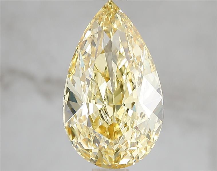 3.02 Ct. Fancy Vivid Yellow Pear Lab Grown Diamond