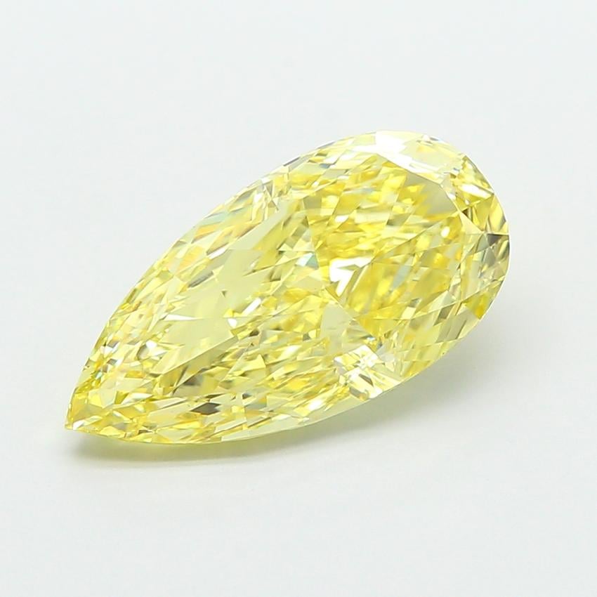 3.19 Ct. Fancy Intense  Yellow Pear Lab Grown Diamond