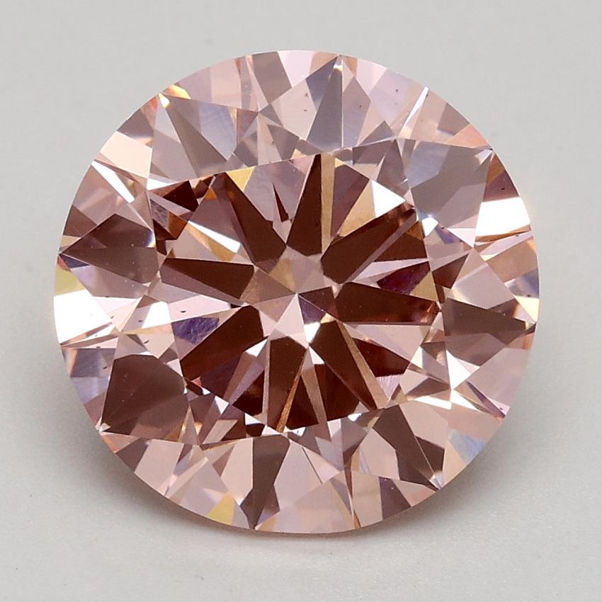 2.70 Ct. Fancy Intense Pink Round Lab Grown Diamond