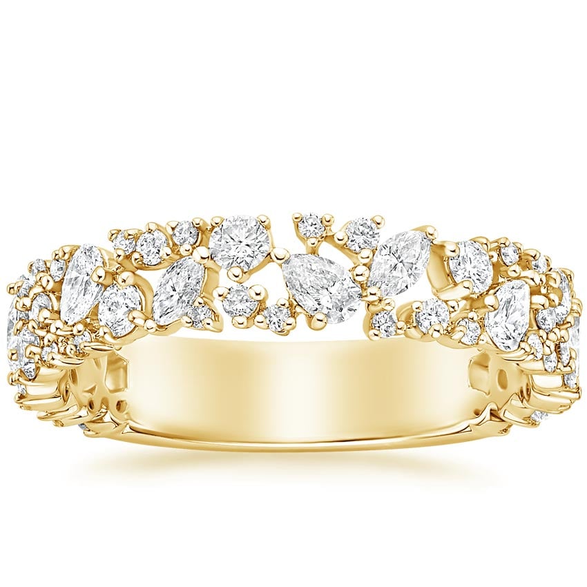 Rose gold diamond engagement ring with surprise diamond details