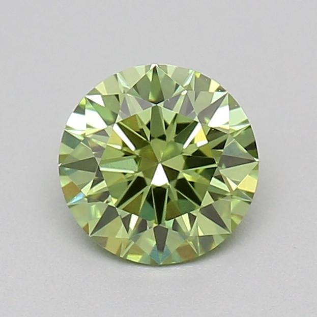 0.34 Ct. Fancy Vivid Green Round Lab Grown Diamond
