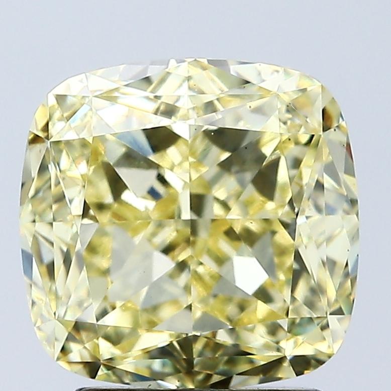 3.29 Ct. Fancy Intense Yellow Cushion Lab Grown Diamond