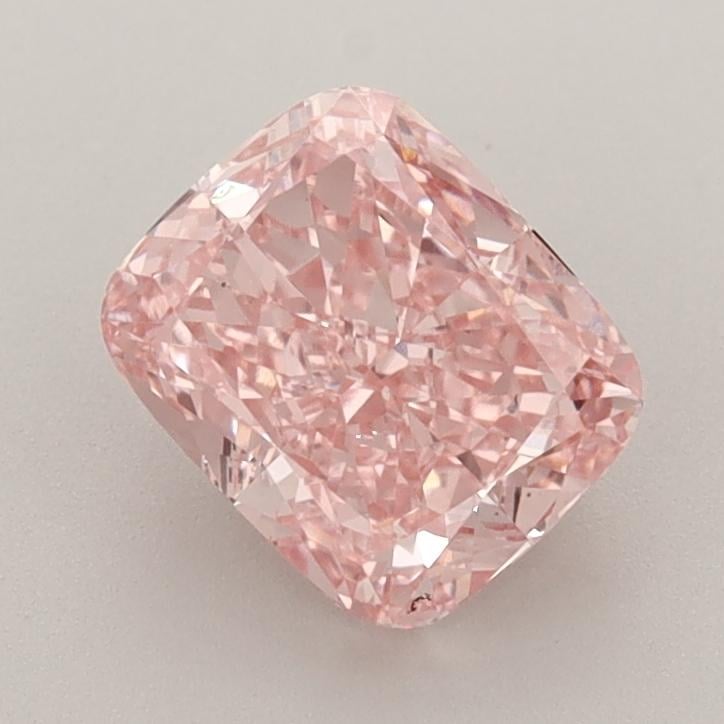 1.54 Ct. Fancy Vivid  Pink Cushion Lab Grown Diamond