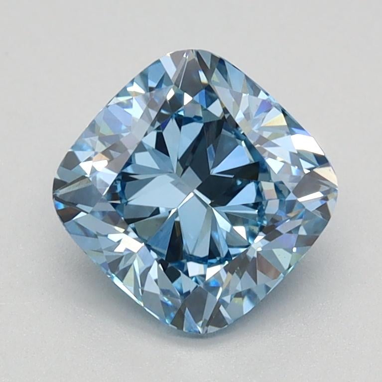 1.28 Ct. Fancy Vivid Blue Cushion Lab Grown Diamond