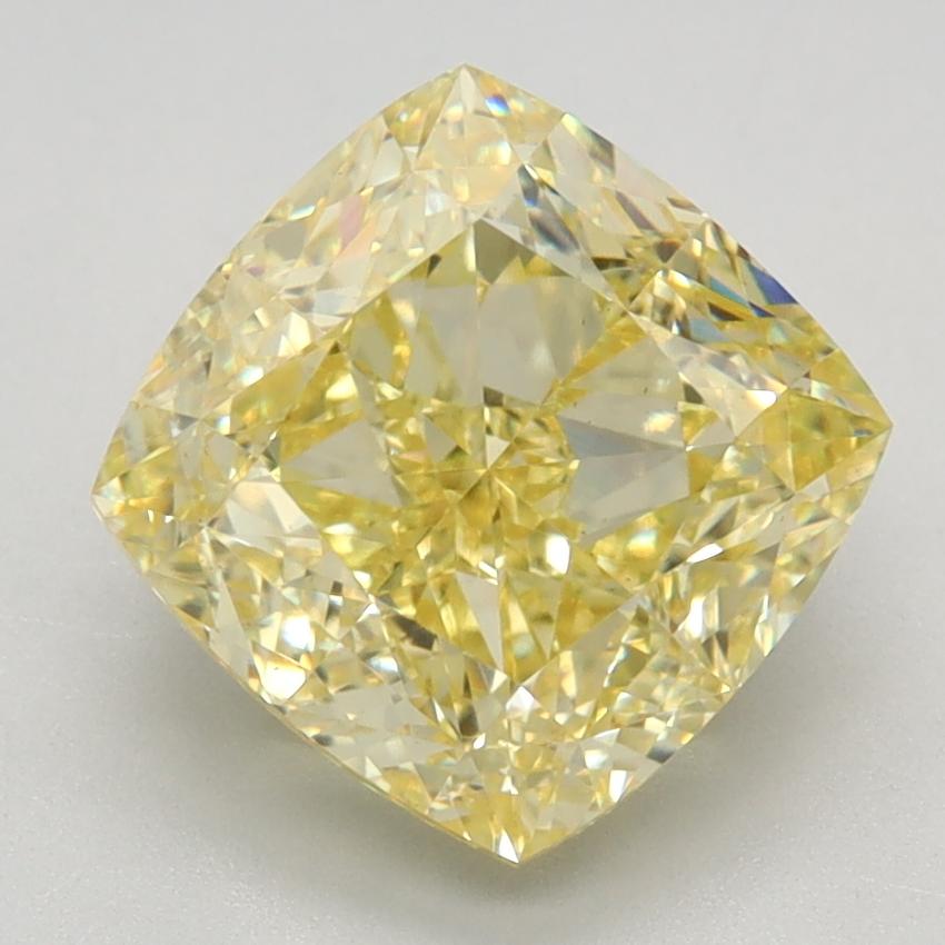 3.35 Ct. Fancy Intense Yellow Cushion Lab Grown Diamond