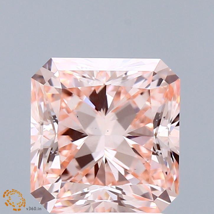 3.03 Ct. Fancy Intense Pink Radiant Lab Grown Diamond