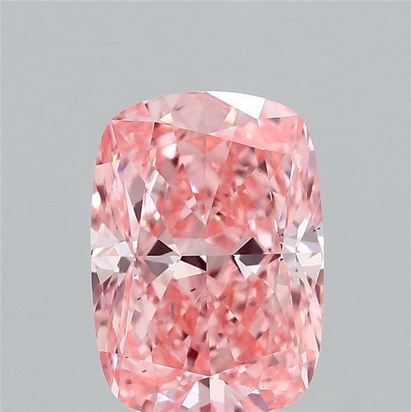 1.53 Ct. Fancy Vivid Pink Cushion Lab Grown Diamond